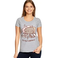 Pusheen - Purrfect Weekend T-Shirt Damen grau