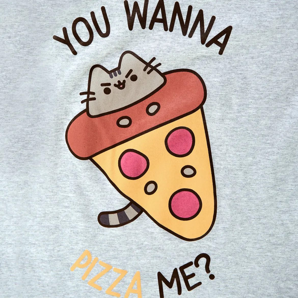 Pusheen - You Wanna Pizza Me T-Shirt grau