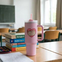Pusheen - Yum To Go Becher mit Strohhalm