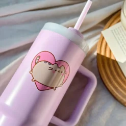 Pusheen - Yum To Go Becher mit Strohhalm