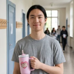 Pusheen - Yum To Go Becher mit Strohhalm