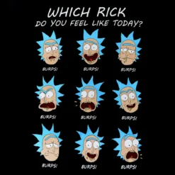 Rick and Morty - Emotions of Rick T-Shirt schwarz