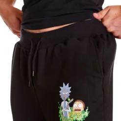 Rick and Morty - Logo Sweathose Glow in the Dark schwarz