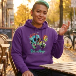 Rick and Morty- Morty und Rick Face Hoodie