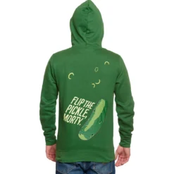 Rick and Morty - Pickle Rick Face Hoodie grün