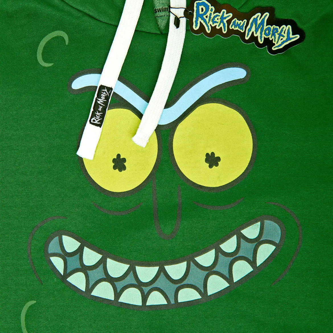 Rick and Morty - Pickle Rick Face Hoodie grün