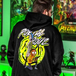 Rick and Morty - Portal Boyz Glow in the Dark Hoodie schwarz