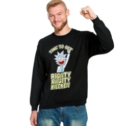 Rick and Morty - Riggity Wrecked Sweater schwarz