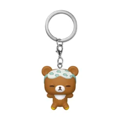 Rilakkuma- Chairoikoguma Sleepy Funko Pop Schlüsselanhänger