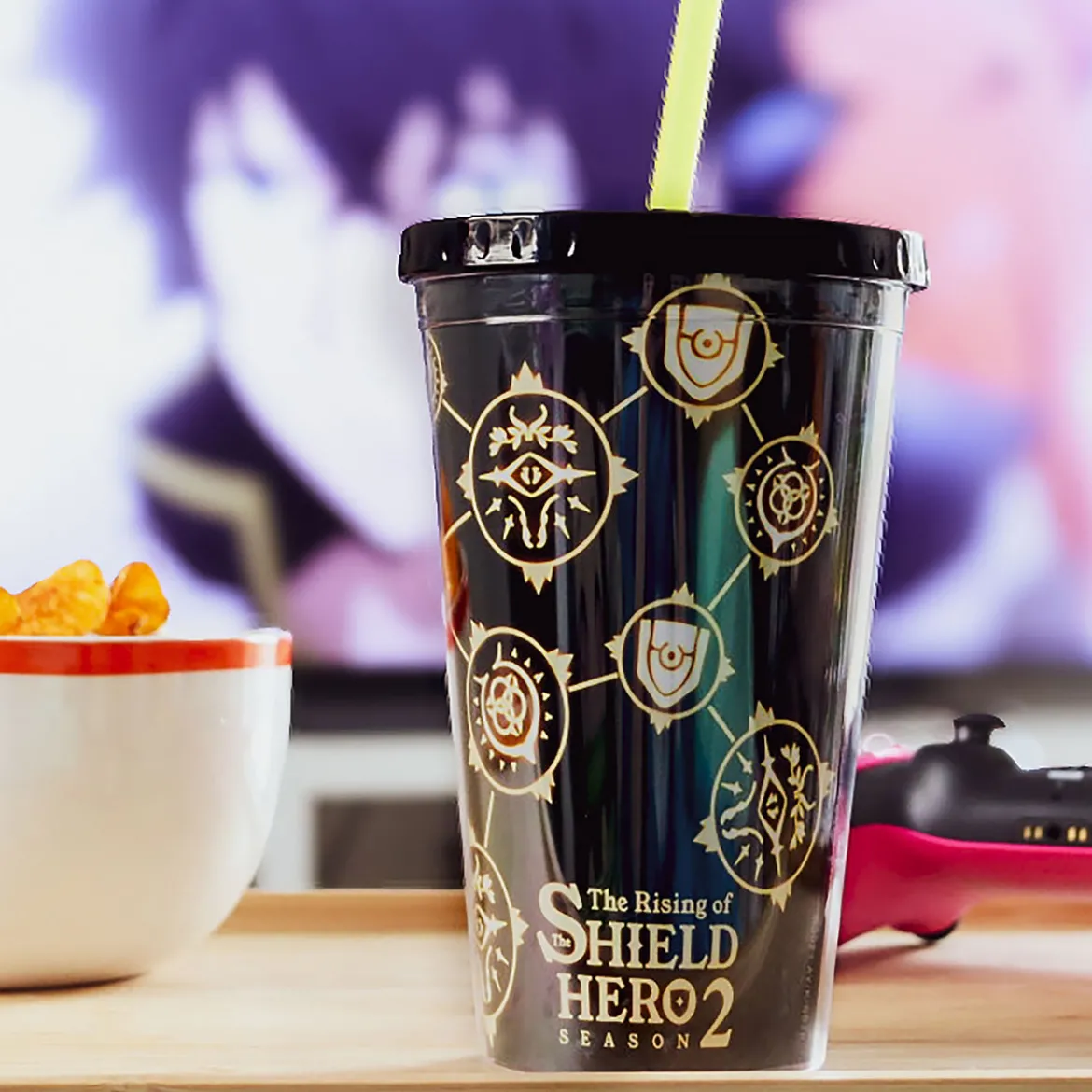 Rising of the Shield Hero - Symbols Trinkbecher mit Strohhalm
