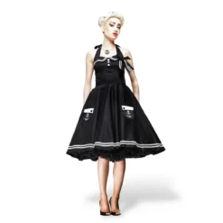 Rockabilly-Kleid Motley schwarz