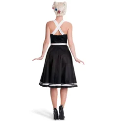 Rockabilly Kleid Siren mit Gürtel schwarz