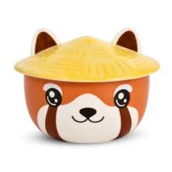 Roter Panda Kawaii Schale mit Deckel für Anime Fans
