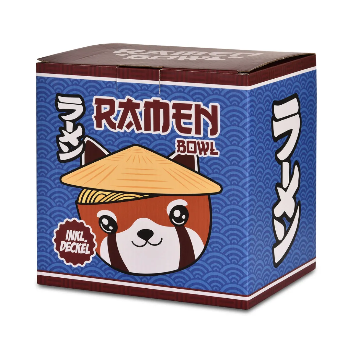 Roter Panda Kawaii Schale mit Deckel für Anime Fans