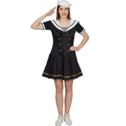 Sailor Girl Kostüm Damen schwarz