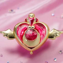 Sailor Moon - Crisis Moon Compact Verwandlungsbrosche mit Licht- und Soundeffekten