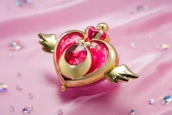 Sailor Moon - Crisis Moon Compact Verwandlungsbrosche mit Licht- und Soundeffekten