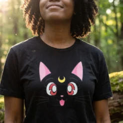 Sailor Moon - Luna T-Shirt Damen schwarz