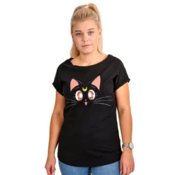 Sailor Moon - Luna T-Shirt Damen schwarz