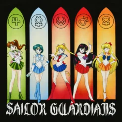 Sailor Moon - Sailor Guardians Inner Senshi T-Shirt schwarz