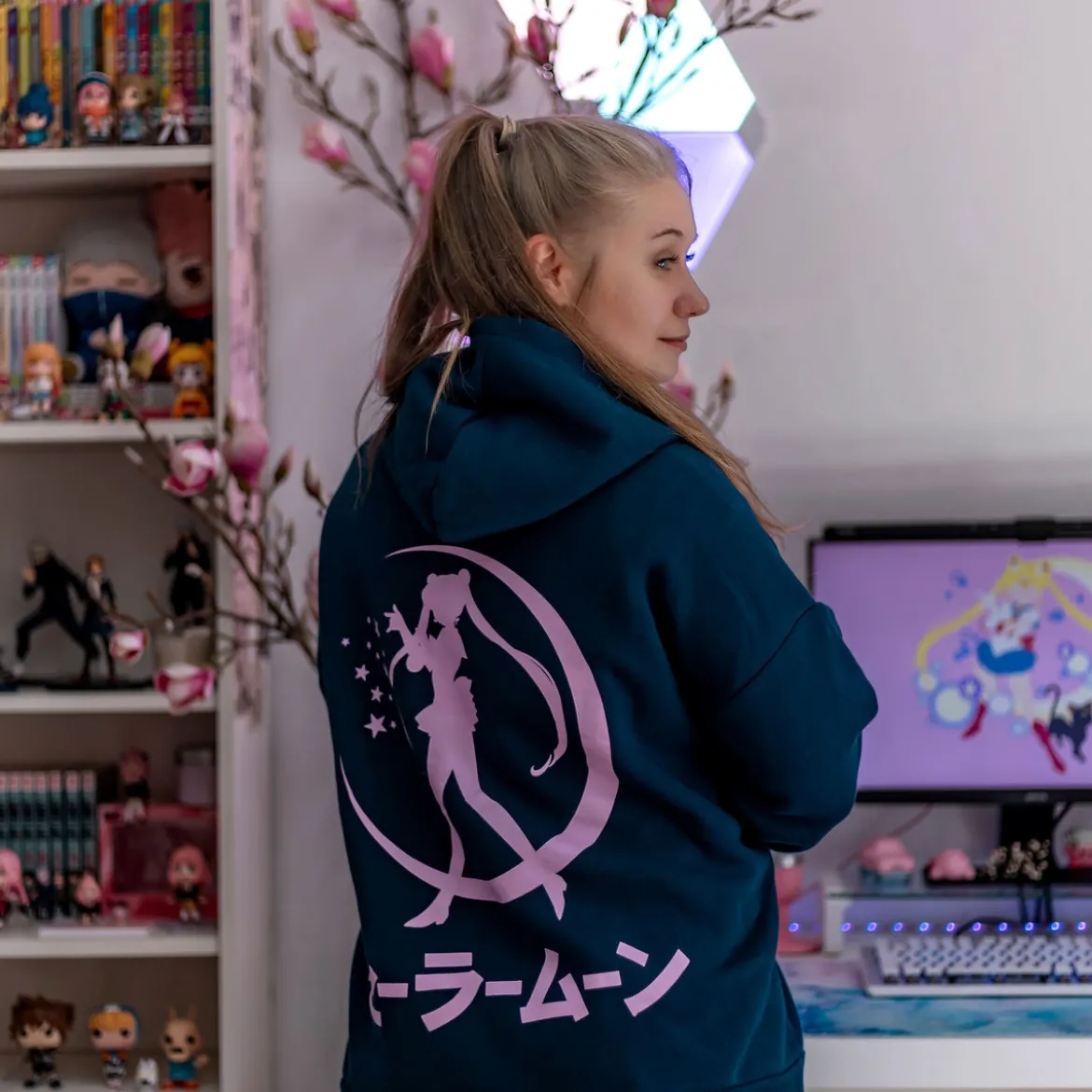 Sailor Moon - Silhouette Hoodie blau
