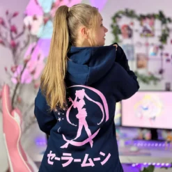 Sailor Moon - Silhouette Hoodie blau