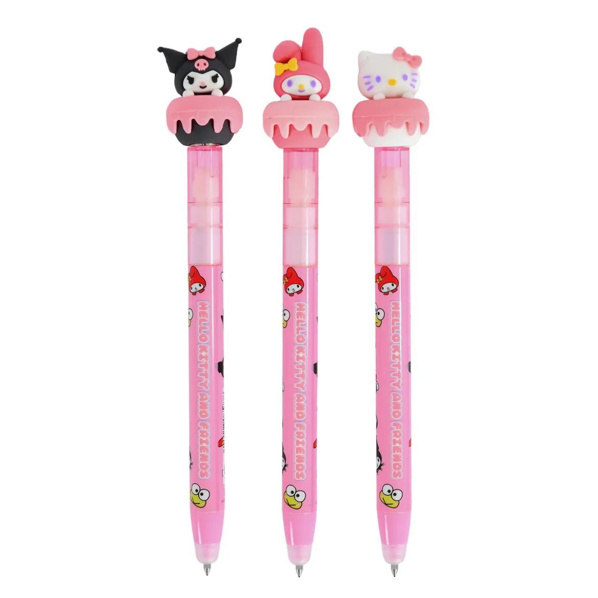 Sanrio - Hello Kitty and Friends Kugelschreiber mit Radierfunktion 3er Set