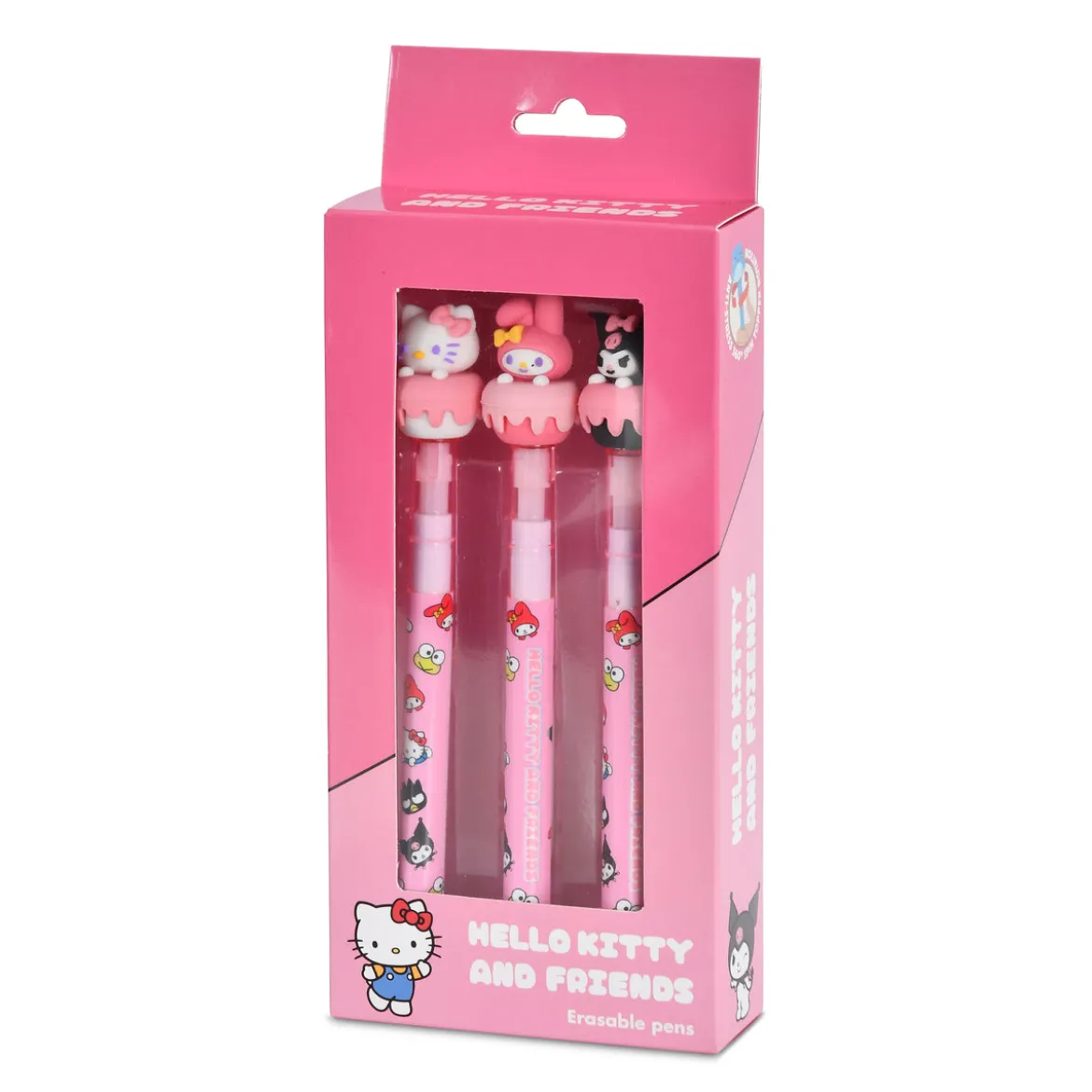 Sanrio - Hello Kitty and Friends Kugelschreiber mit Radierfunktion 3er Set