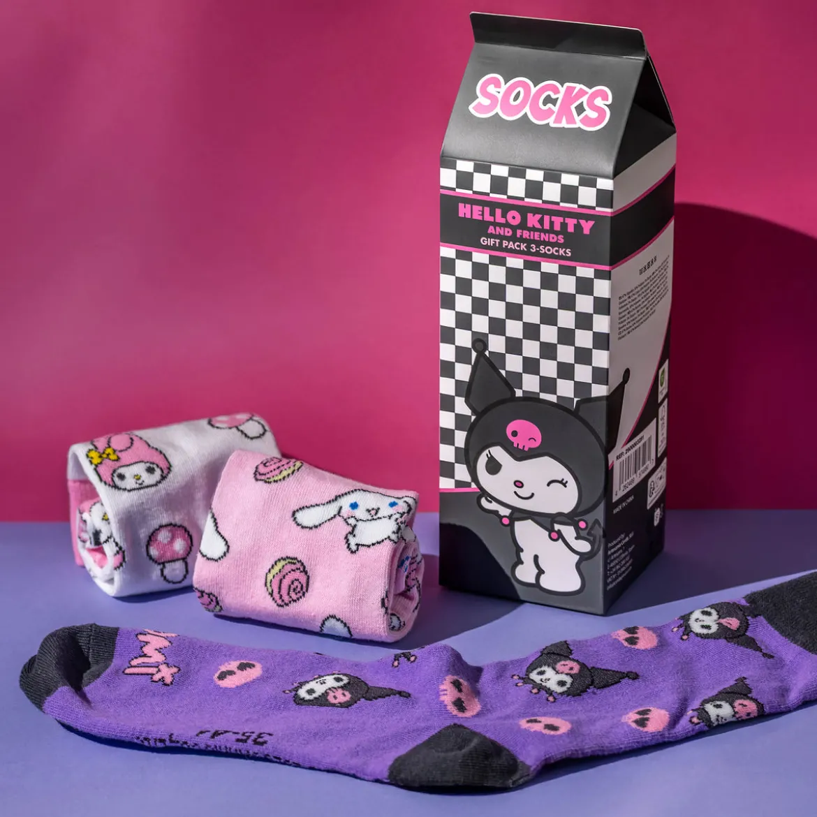 Sanrio - Hello Kitty and Friends Socken 3er Set in Geschenkbox