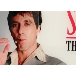 Scarface Glasposter The World Is Yours (Grey Background) 60 x 30 cm