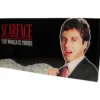 Scarface Glasposter The World Is Yours (Black Background) 60 x 30 cm