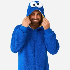 Sesamstraße - Cookie Monster Plüsch Onesie für Erwachsene