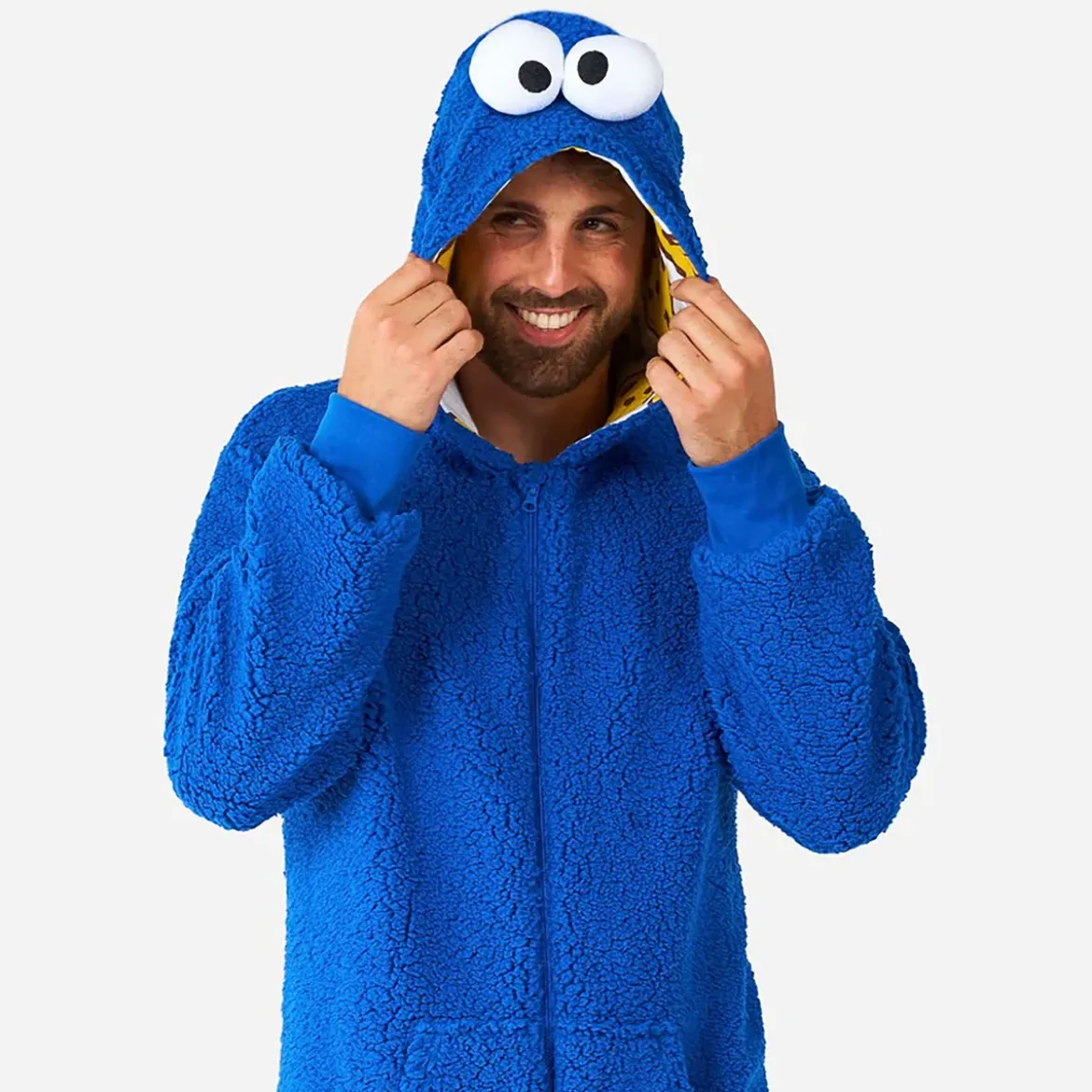 Sesamstraße - Cookie Monster Plüsch Onesie für Erwachsene