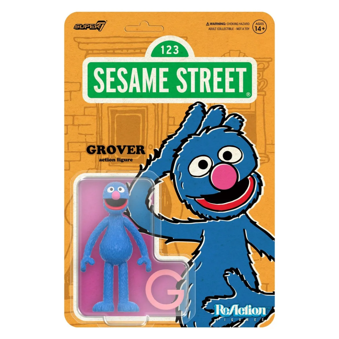 Sesamstraße ReAction Actionfigur Wave 05 Grover 10 cm