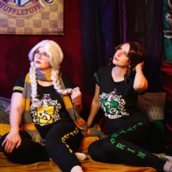 Slytherin Wappen Pyjama schwarz - Harry Potter