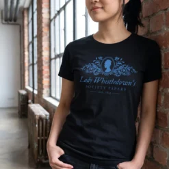 Society Papers T-Shirt schwarz für Bridgerton Fans