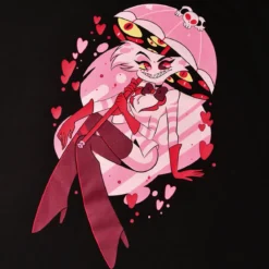 Spider Demon Angel T-Shirt für Hazbin Hotel Fans schwarz
