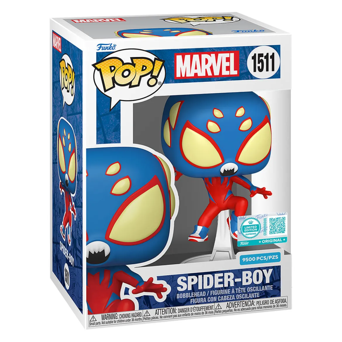 Spider-Man - Spider-Boy Funko Pop Wackelkopf-Figur Limited Edition Supreme