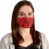 Spinnennetz Gesichtsmaske für Spider-Man Fans rot