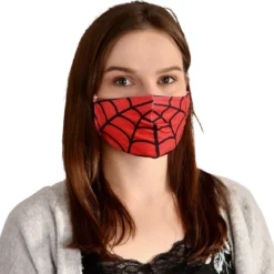 Spinnennetz Gesichtsmaske für Spider-Man Fans rot