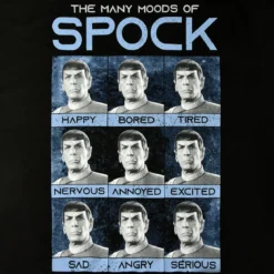 Star Trek - Many Mood of Spock T-Shirt schwarz