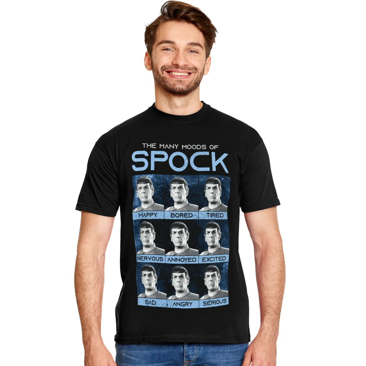 Star Trek - Many Mood of Spock T-Shirt schwarz