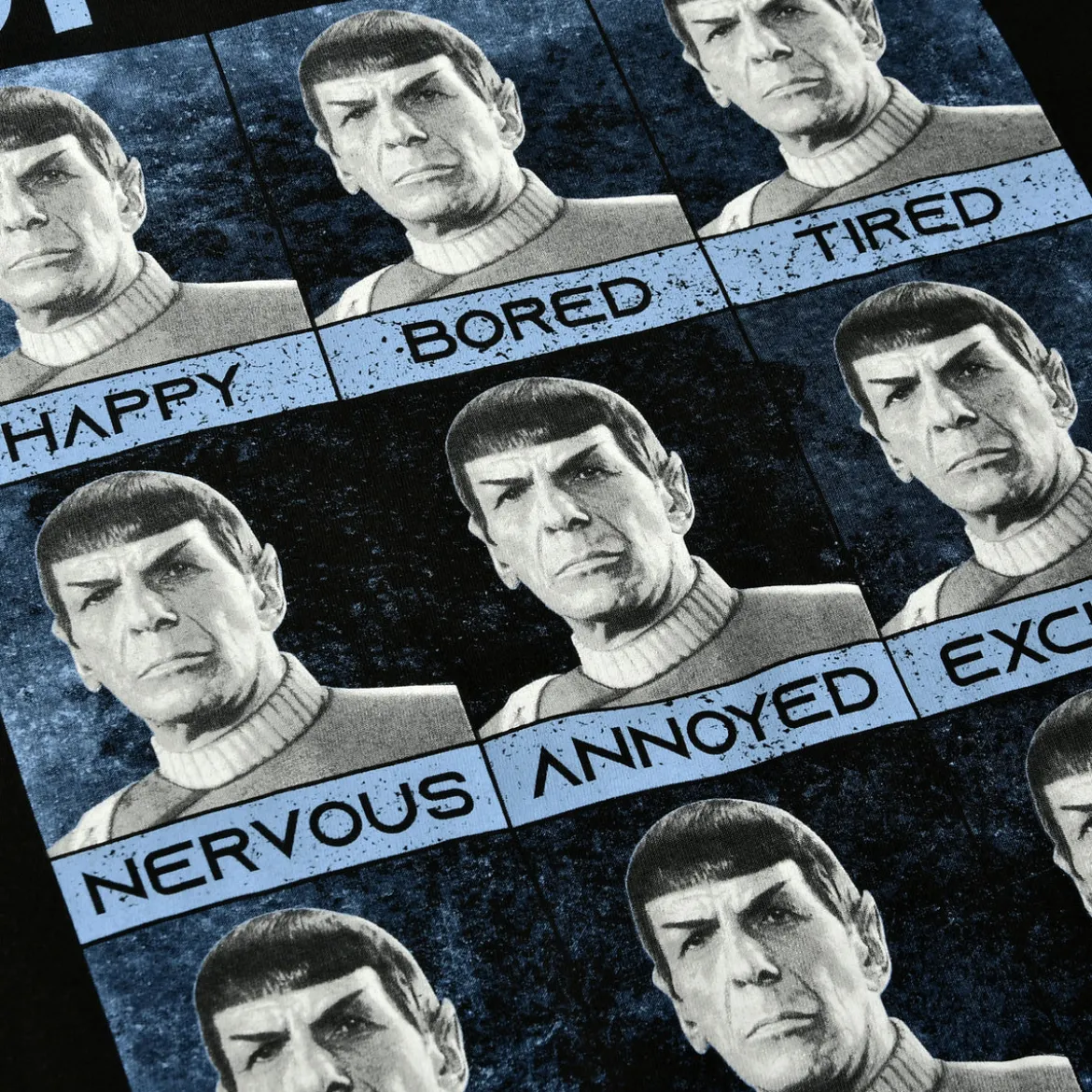Star Trek - Many Mood of Spock T-Shirt schwarz