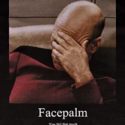 Star Trek - Picard Facepalm T-Shirt schwarz