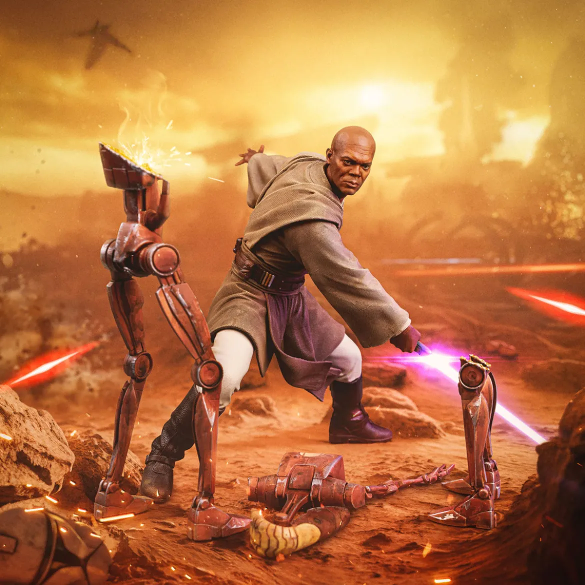 Star Wars Art Scale Statue 1/10 Mace Windu 18 cm
