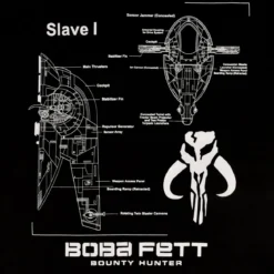 Star Wars - Boba Fett Slave I Sketch T-Shirt schwarz