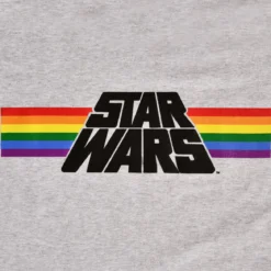 Star Wars - Classic Rainbow Logo Pride T-Shirt grau