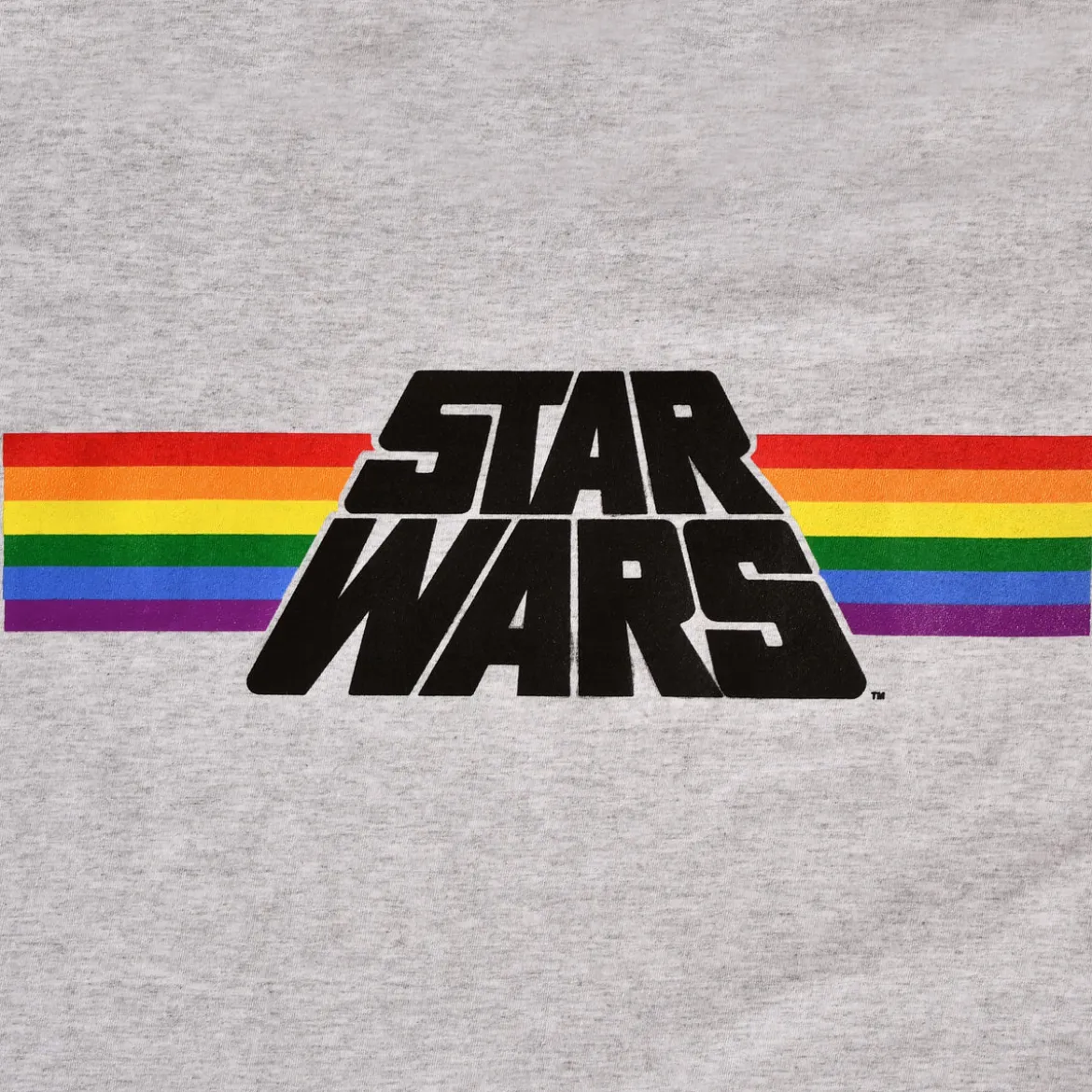 Star Wars - Classic Rainbow Logo Pride T-Shirt grau