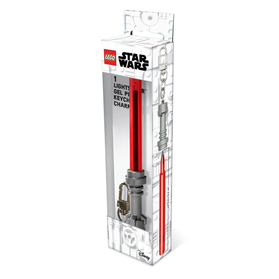 Star Wars - LEGO Lichtschwert Gelstift mit Karabiner rot