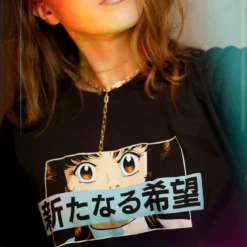 Star Wars - Manga Leia T-Shirt schwarz